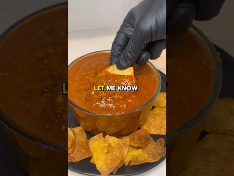 Chipotle's Tomatillo-Red Chili Hot Salsa 🌶️🔥 recipe ⬇️ #chipotle #hotsauce #spicyfood #redsauce