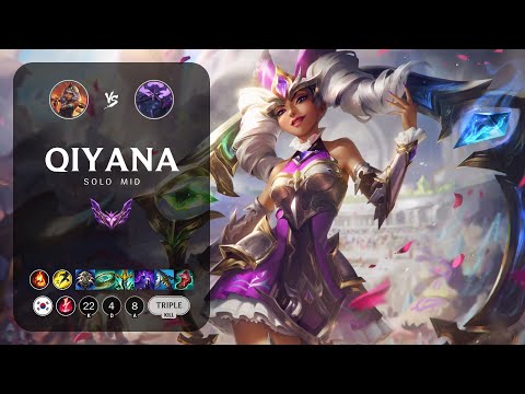 Qiyana Mid vs Kassadin - KR Master Patch 14.8