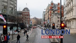 London Bus[2] - Around 'Hyde Park' (Route 23) | London City Tour, U.K.