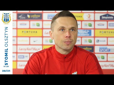 Piotr Klepczarek przed meczem Stomil Olsztyn - Korona Kielce