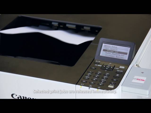 Video teaser for uniFLOW and Canon i-SENSYS LBP351x