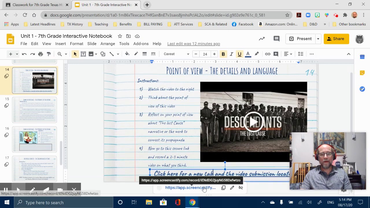 Texas History  Interactive Notebook Assignment
