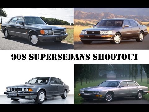 90s supersedan shootout Bmw 7 VS Lexus ls VS jaguar xj VS mercedes s 1990