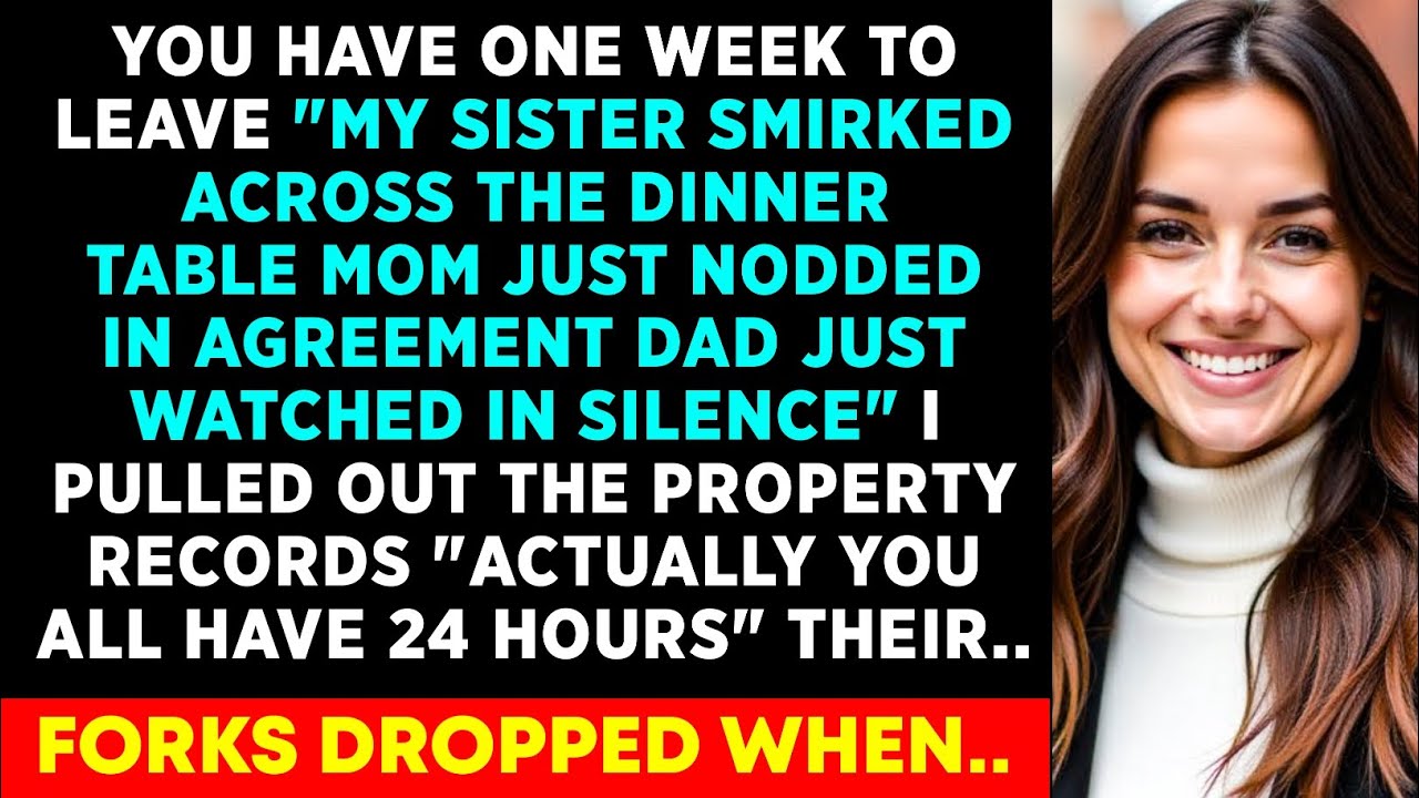 My FAMILY Smirked Across The Table "You Have One Week To leave" I Leave, But After 24 Hours..