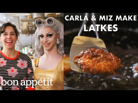 Miz Cracker and Carla Make Chanukah Latkes | From the Test Kitchen | Bon Appétit