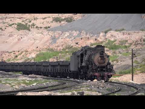JS class 2-8-2 steam locomotive in Sandaoling, China