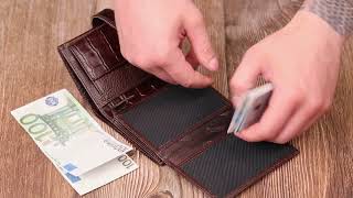 Портмоне фактурне для чоловіків з натуральної шкіри з тисненням під крокодила BOND 22058 коричневий