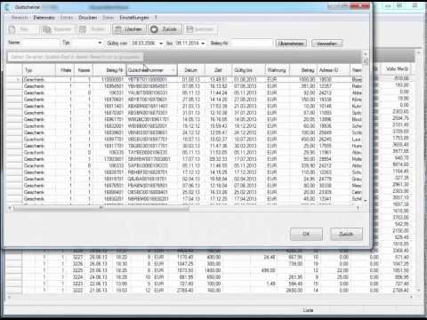 Anzeigen der Gutscheinnummer / DdD COWIS – Warenwirtschaft, Kassensoftware & E-Commerce