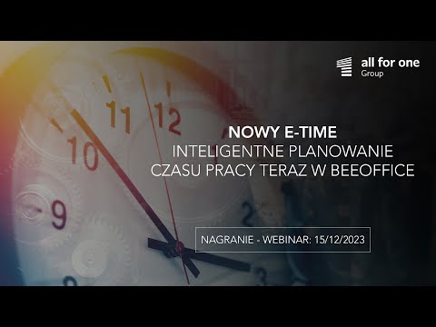 Nowy E-Time: inteligentne planowanie czasu pracy teraz w BeeOffice