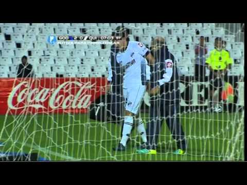 Lesión de Leyes y expulsión de Zacaría. Godoy Cruz 2 - Quilmes 0. Fecha 2. Torneo Final 2014. FPT