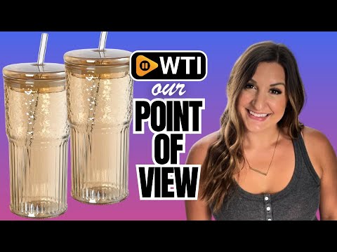 Joeyan 22 oz Amber Glass Tumbler with Straw and Lid for Iced Tea Coffee Smoothie Water Juice Beverages Soda - WTI product video review