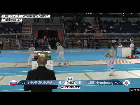 2019 227 T32 16 F S Individual Torun POL WCH 8 LEE KOR vs SHOROKHOVA RUS