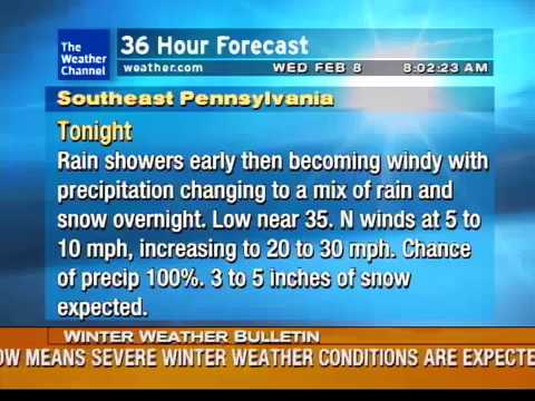 Weatherstar XL - Winter Storm Warning - Doylestown, PA - Feb 8 2017