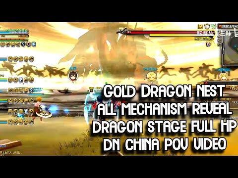 Gold Dragon Nest Dragon Stage Mechanism Reveal Full HP Bar x20 -x0 New Raid Dragon Nest Level 100