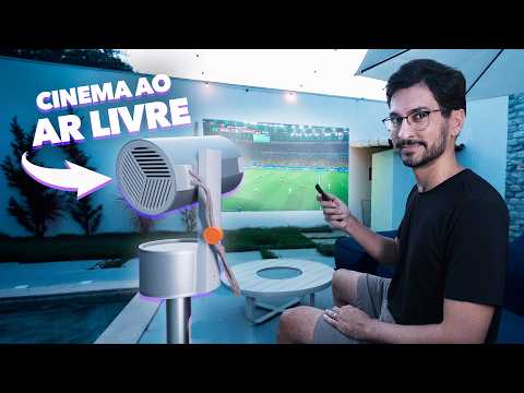 Montei um CINEMA AO AR LIVRE no quintal de casa! | Projetor Portátil XGIMI MoGo 3 Pro