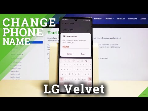 How to Change Device Name in LG Velvet – Rename Phone Name