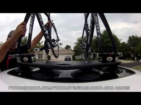 MOUNTING THE SEASUCKER MINI-BOMBER VACUUM BIKE RACK ( IN REAL TIME)