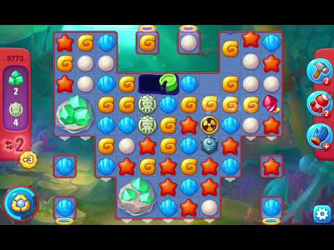 Fishdom Hard Level 9773 (with Double Lightning Boosters and Hammer) @choraelmin