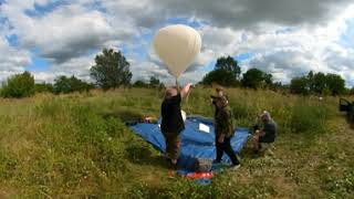 Start balonu stratosferycznego okiem kamery 360
