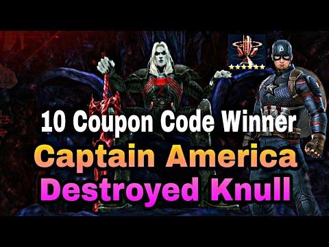 Coupon Code Winners | How To Clear WBL Knull With Captain America - Marvel Future Fight