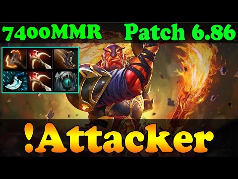 Dota 2 - Patch 6.86 : !Attacker 7400 MMR Plays Ember Spirit Vol 1 - Ranked Match Gameplay!