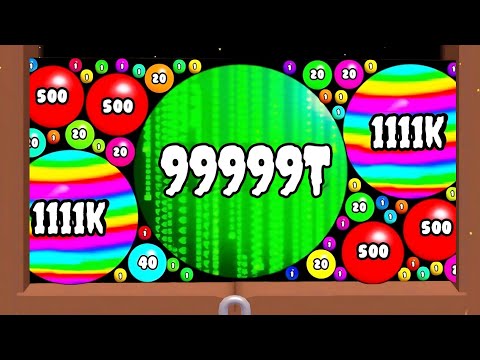SURROUND AND MERGE (jelly 2048) 🆚 laser bubbles 2048 Balls Gameplay part #45