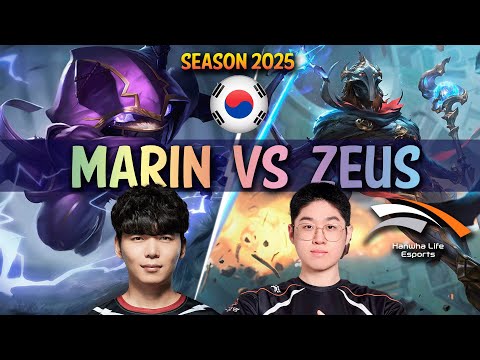 MaRin KENNEN vs HLE Zeus VIKTOR Top - Patch 25.08 KR Ranked | lolrec