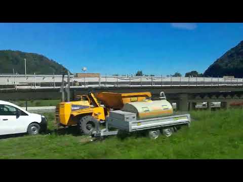 Zugfahrt, von Gratkorn nach Graz Nord, Bezirk Graz Umgebung, Steiermark, Austria 