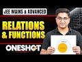 RELATIONS FUNCTIONS In One Shot All Concepts PYQs Covered JEE Main Advanced