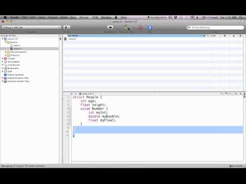 C Programming on the Mac L37 - Unions