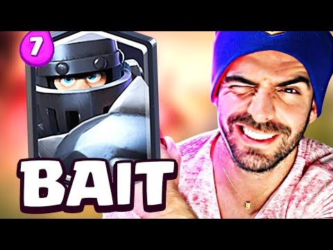FINALMENTE! USEI O DECK BAIT DE MEGA CAVALEIRO NO CLASH ROYALE!