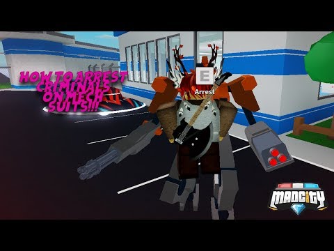 HOW TO ARREST CRIMINALS ON MECH SUITS (Roblox Mad City)