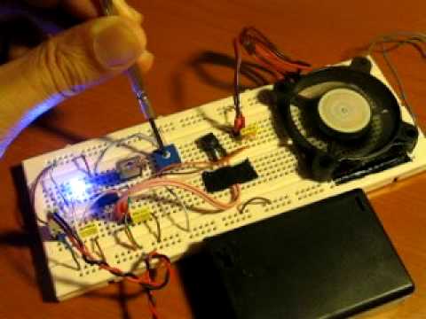 Controlling DC motor with AVR ATtiny13 PWM and ADC Project