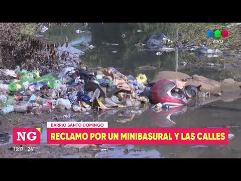 Barrio Santo Domingo: reclamo por un minibasural y calles en mal estado