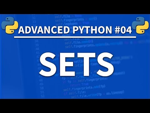Sets in Python Advanced Python 04 Programming Tutorial