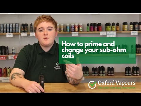 Part of a video titled How to change/prime your sub ohm vape coil. - YouTube