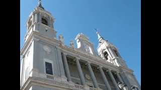 Church bells ringing - Almudena Cathedral, Palacio Real de Madrid, Spain - Palm Sunday, April 2009