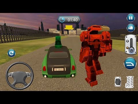 Robot Car Transform : Train Transport Smart Crane 3D || Robot Car Racing Game || Car Games