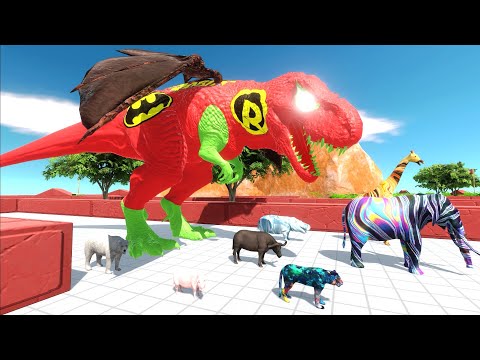 ESCAPE FROM ROBIN T REX - Animal Revolt Battle Simulator