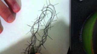 How to draw a crown of thorns