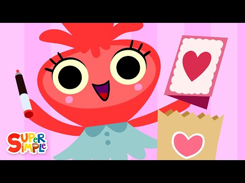 Making A Card For My Valentine | Music For Kids | Super Simple Songs