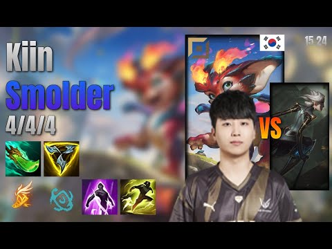 Kiin Top Smolder vs Camille lol KR solo rank Full Game 15.24 | 기인 스몰더 vs 카밀