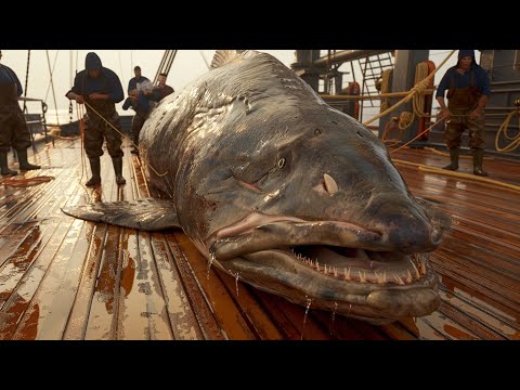 Hunting for Big Toothfish on a Modern Boat, Journey to Catch 100kg Toothfish in the Atlantic Ocean!