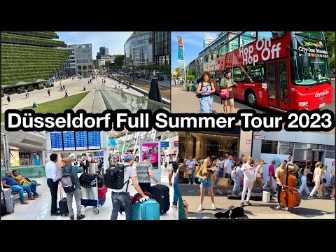 Excursão a pé completa de verão em Düsseldorf 2023 || Tour || City Tour em Düsseldorf❤️