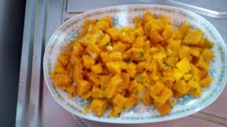 Como Descascar a Abbora Cabotian Ou Abbora Japonesa.