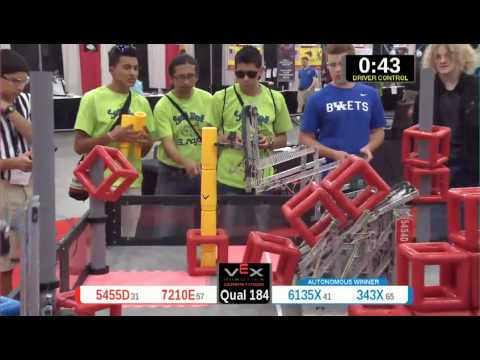 2015 VRC Arts Q184 - 5455D 7210E vs 6135X 343X - 49 to 59 - VEX Worlds 2015 - Arts Division