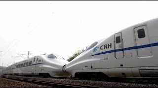 preview picture of video 'CRH2A+CRH2A, China High Speed train 中國高速列車'