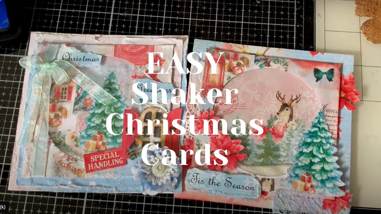 How to Make Shaker Cards - EASY Method - Christmas Cards