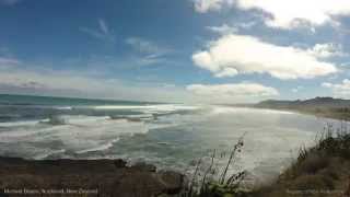 preview picture of video 'Muriwai Beach, Auckland, New Zealand (1 min time lapse)'