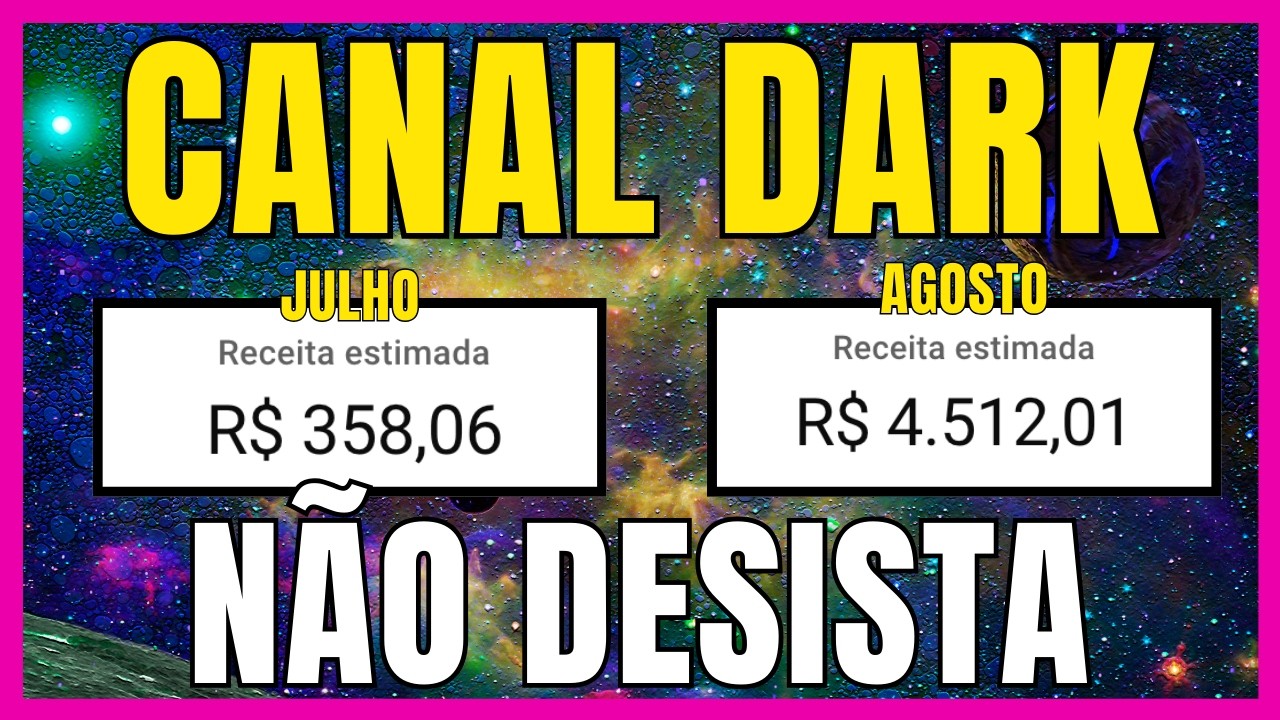 Que bom que eu NÃO DESISTI dos CANAIS DARKS. Agora eu GANHO DINHEIRO no YouTube.